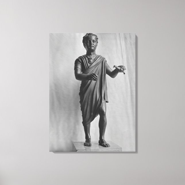 Young boy with a bird, late Republican Canvas Print (Front)