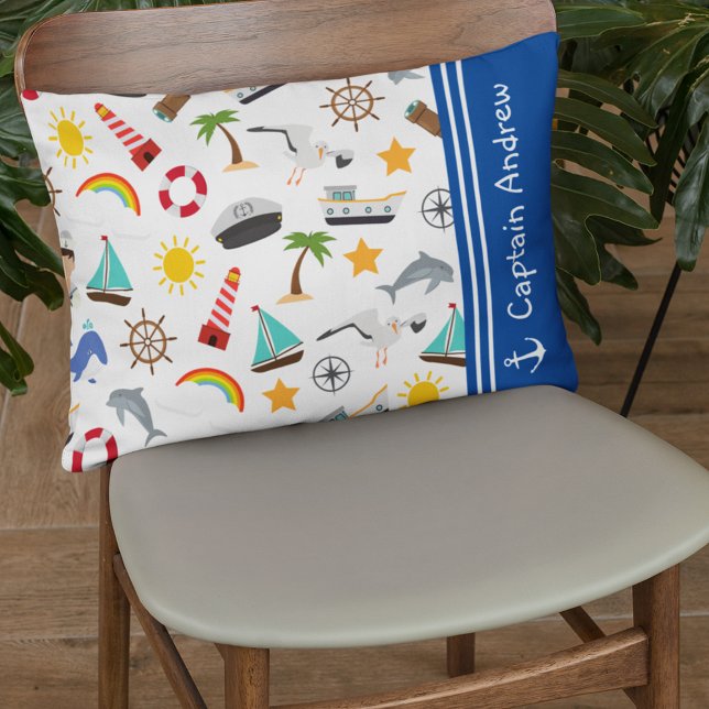 Young Boy's Captain Sailor Nautical Decorative Cushion (Creator Uploaded)