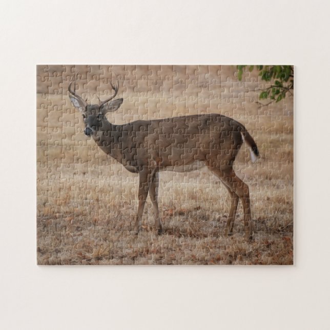 Young Buck Deer Texas Meadow Art Puzzle (Horizontal)