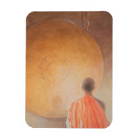 Young Buddhist Monk and Gong Bhutan 2010