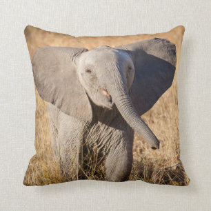 Young Bush Elephant Cushion