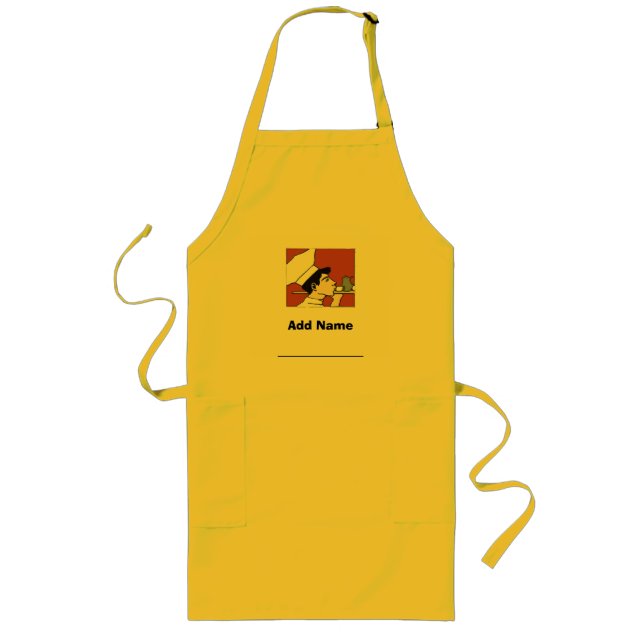 Young Chef Apron, add name Long Apron (Front)