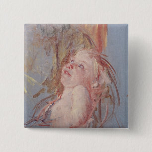 Young Child in its Mother's Arms 15 Cm Square Badge