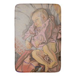 Young Child Sleeping on a Pillow Bath Mat