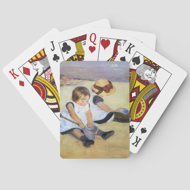 Young Children Playing on the Beach (Mary Cassatt) Playing Cards (Back)