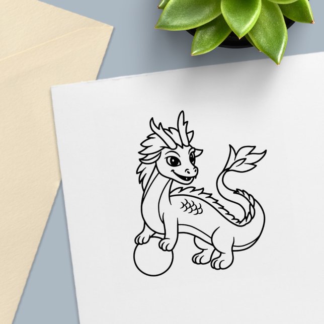 Young Chinese Dragon Self-inking Stamp (Creator Uploaded)