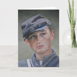 Young Civil War Soldier Portrait Art Greeting Card