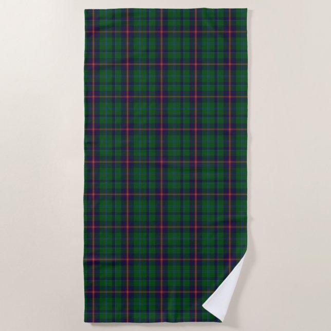 Young Clan Tartan Beach Towel (Front)