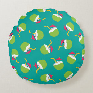 Young Coconut Drink Round Cushion