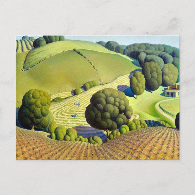 Young Corn, 1931 by Grant Wood Postcard (Front)