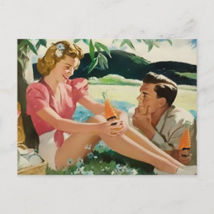 Young couples postcard