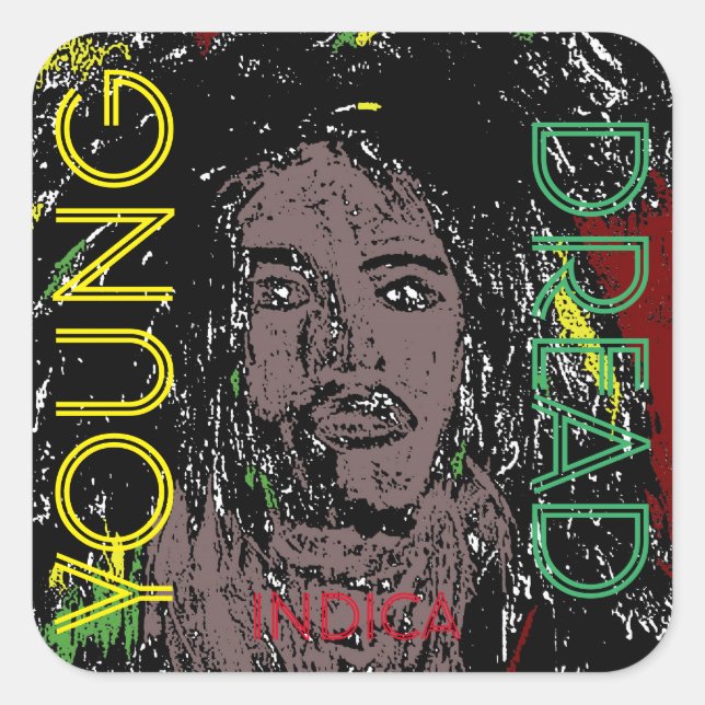 YOUNG DREAD INDICA SQUARE STICKER (Front)