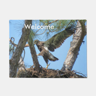 Young Eagle ready to fly Spiegeland Doormat