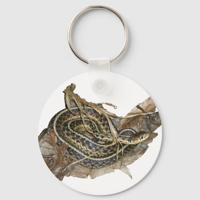 Young Eastern Garter Snake Coordinating Items Key Ring (Front)