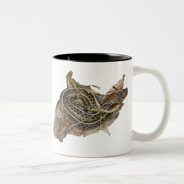 Young Eastern Garter Snake Coordinating Items Two-Tone Coffee Mug (Right)