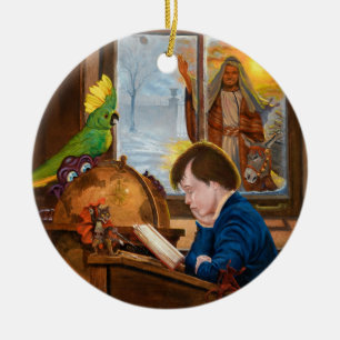 Young Ebeneezer Ceramic Tree Decoration