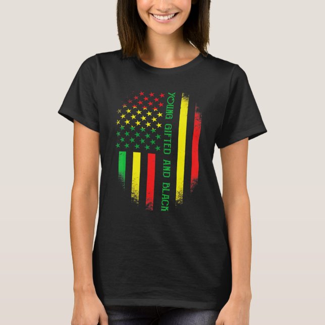 Young Ed And Black American Pride Black History Mo T-Shirt (Front)