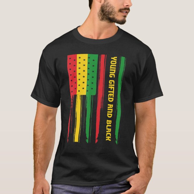 Young ed And Black History Month African American T-Shirt (Front)