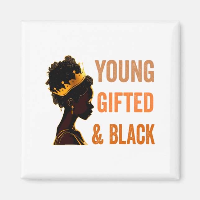 Young Ed Black African American History Girl You T Magnet (Front)