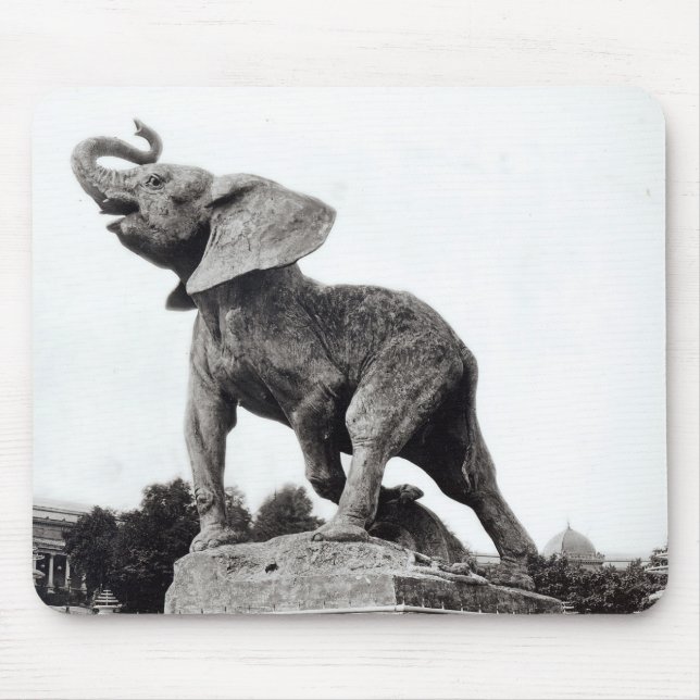 Young Elephant Caught in a Trap Mouse Pad (Front)