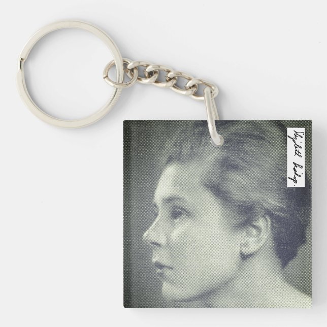 young Elizabeth Bishop and signature Key Ring (Front)