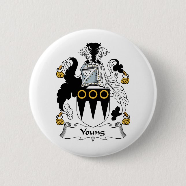Young Family Crest 6 Cm Round Badge (Front)