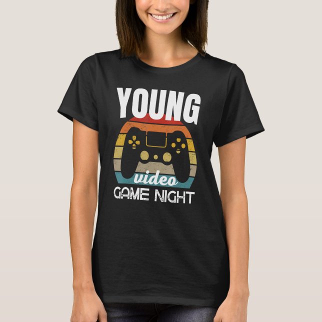 Young Family Video Game Night T-Shirt (Front)