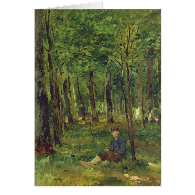 Young Farmer sitting in the Forest, 1878 (Front)