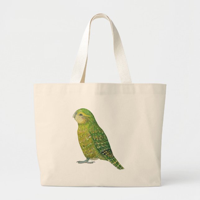 Young Female Kakapo Large Tote Bag (Front)
