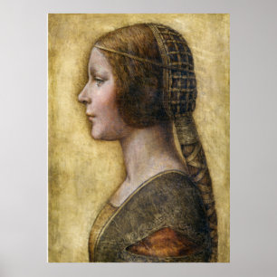 Young Fiancée (1495). Painted by Leonardo da Vinc Poster