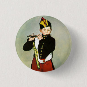 Young Flautist, or The Fifer Edouard Manet   3 Cm Round Badge