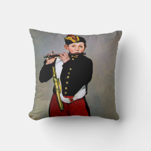 Young Flautist, The Fifer, Edouard Manet, 1866 Cushion