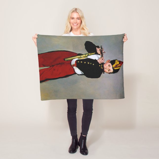 Young Flautist, The Fifer, Edouard Manet, 1866 Fleece Blanket (In Situ)