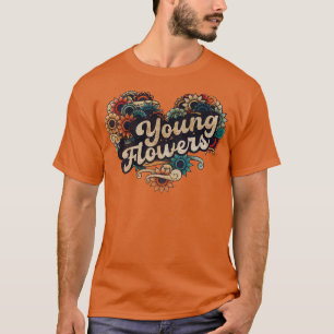 Young Flowers VIGNETTE VINTAGE COLOR T-Shirt