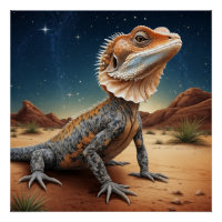 Young Frill-necked Lizard Wildlife Scene