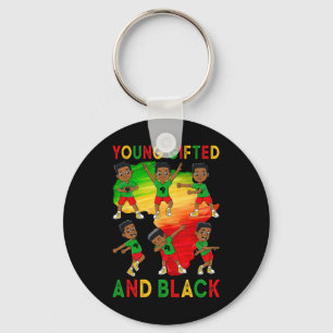 Young Gifted And Black Boys Kids Juneteenth Young  Key Ring