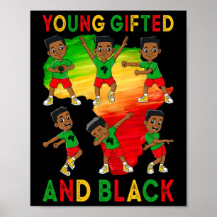 Young Gifted And Black Boys Kids Juneteenth Young  Poster