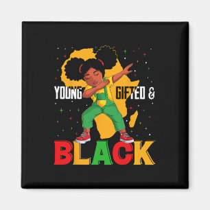 Young Gifted And Black Dabbing Girl Black History Magnet