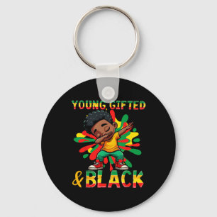 Young Gifted Black History Month African American Key Ring