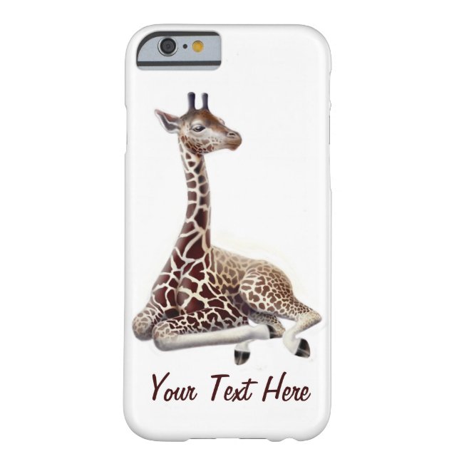 Young Giraffe at Rest iPhone 6 Case (Back)