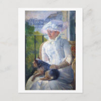 Young Girl and Her Dog, Mary Cassatt