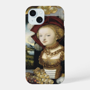 YOUNG GIRL ,ANTIQUE VINEYARD GRAPES AND WINE iPhone 15 CASE