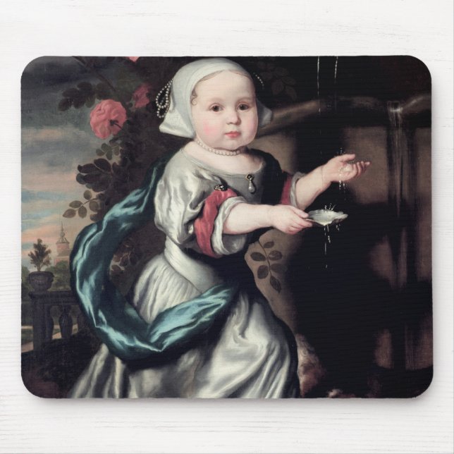 Young girl at a fountain, 1662 mouse pad (Front)