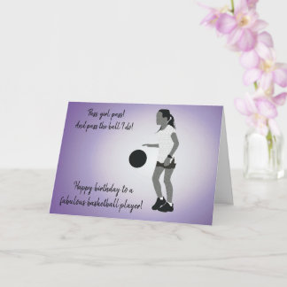 Young Girl Basketball Player Card