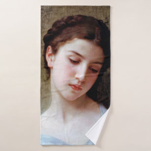 Young Girl, Bouguereau Bath Towel