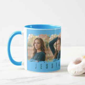 Young Girl Collaged Typography Mug