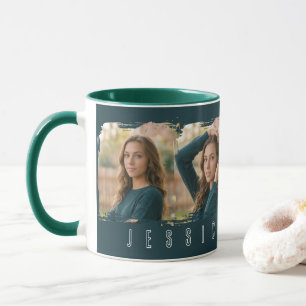 Young Girl Collaged Typography Mug