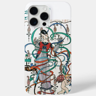 YOUNG GIRL ,COLORFUL RIBBON SWIRLS ,CUPID  iPhone 15 PRO MAX CASE