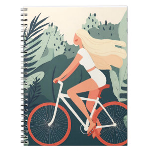 Young Girl Floral Citrus Notebook Mockup