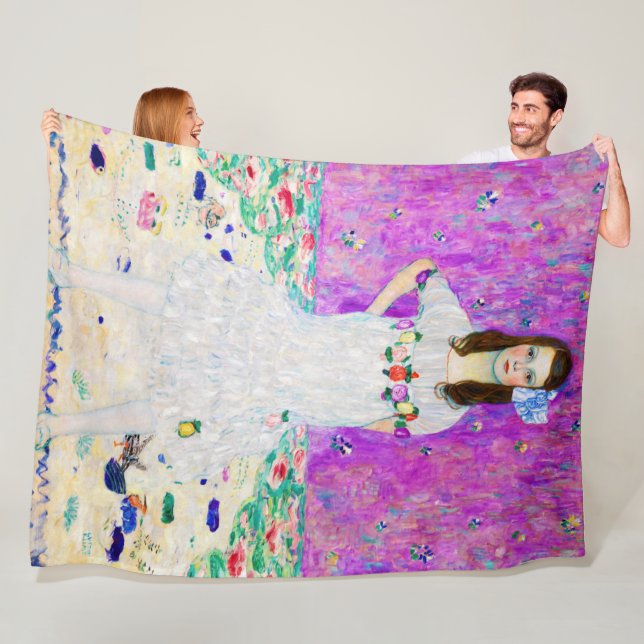 Young Girl, Gustav Klimt Fleece Blanket (In Situ)